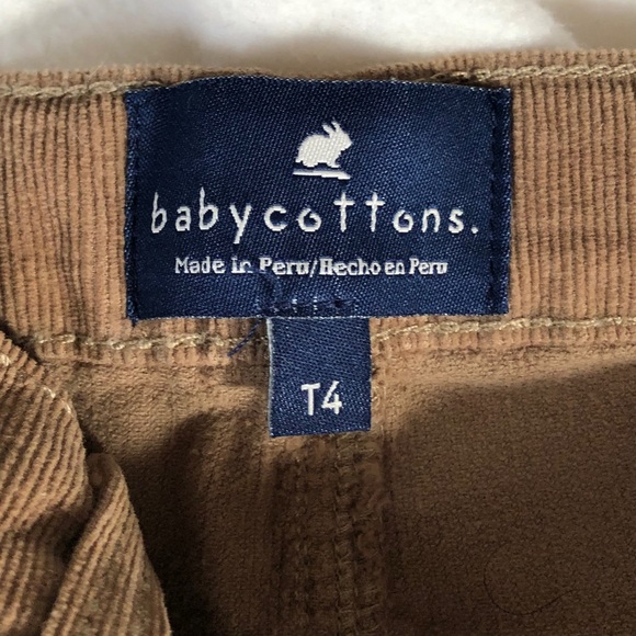 BABYCOTTONS brown/tan corduroy jeans size 4 🍰 - Picture 5 of 5